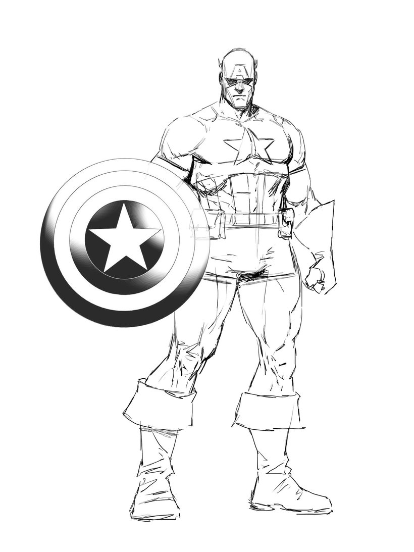 Kapitan Ameryka kolorowanki